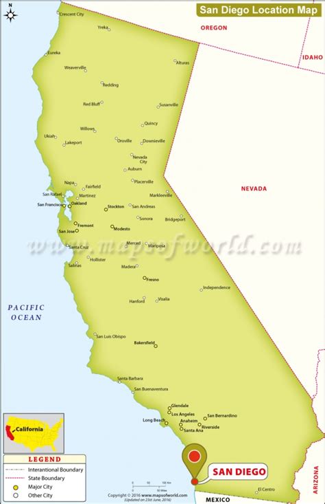 Where Is San Diego Located In California Usa City Map Of San Diego