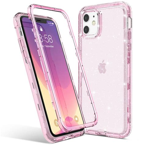 iphone 11 case ulak clear glitter protective heavy duty shockproof rugged protection case soft