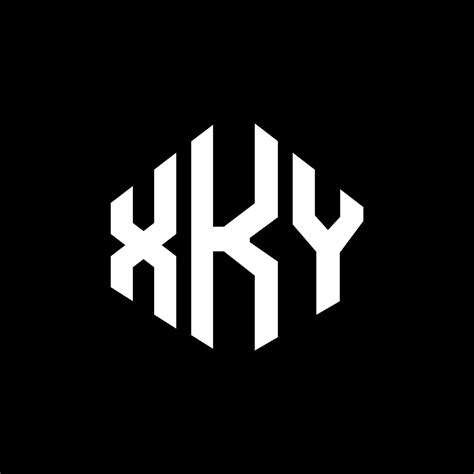 diseño de logotipo de letra xky con forma de polígono diseño de logotipo en forma de cubo y