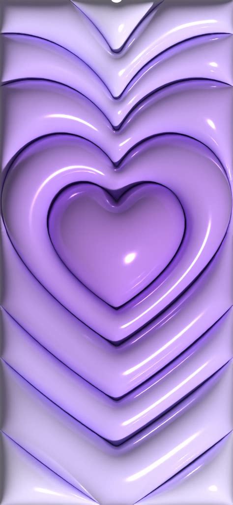 Phone Wallpaper 3d Heart Purple In 2023 Grey Wallpaper Iphone 3d Wallpaper Cute 3d Wallpaper