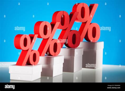 Red Percentage Symbols Stock Photo Alamy
