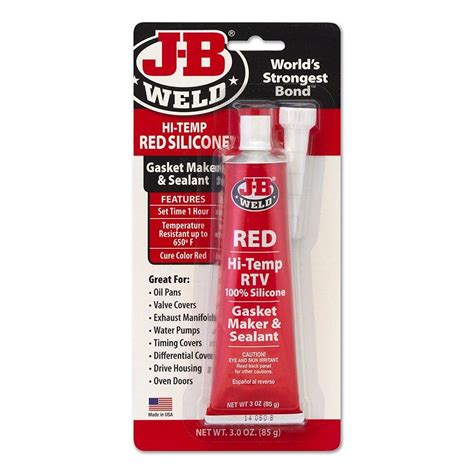 J B Weld Hi Temp Red Silicone Gasket Maker And Sealant 31314 The Home
