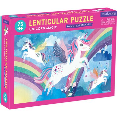 Unicorn Magic 75 Piece Lenticular Puzzle Mudpuppy Puzzles Maisonette
