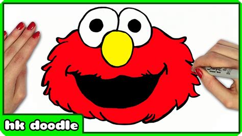 How To Draw Elmo From Sesame Street Easy Step By Step Drawing