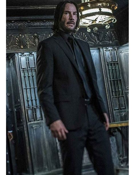 John Wick Suit Chapter 3 Black Keanu Reeves Suit