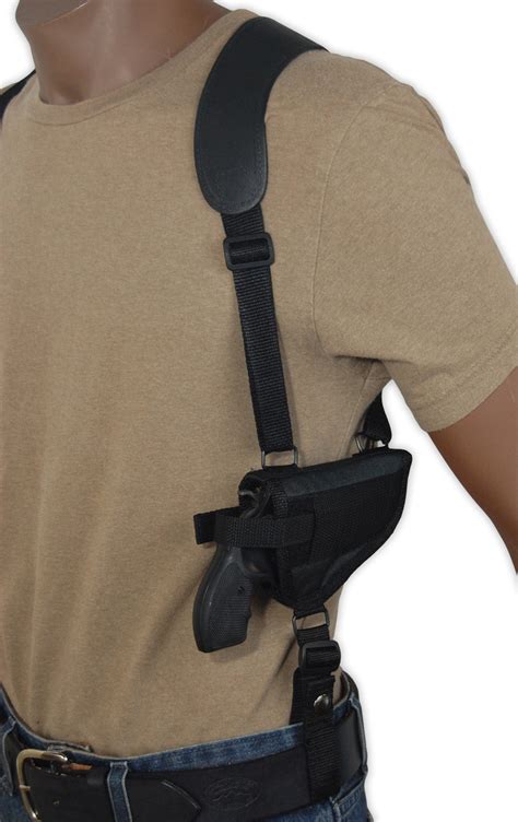 Horizontal Shoulder Holster With Speed Loader Pouch For 2 Snub Nose 38 357 Revolvers