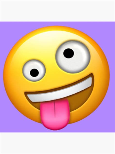 Crazy Face Emoji Art Print By Stertube Redbubble