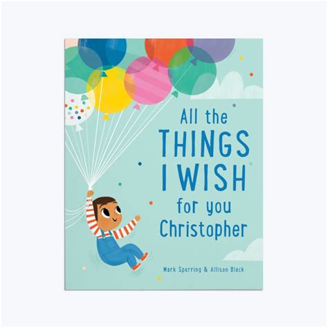All The Things I Wish For You Personalised Book 0 3 Years Papier