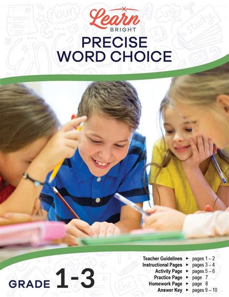 Precise Word Choice Grades 1 3 Free Pdf Download Learn Bright