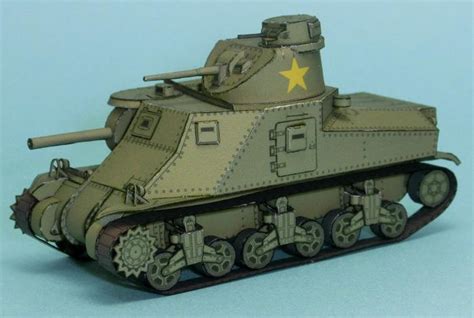 Papermau Ww2`s Medium Tank M3 Paper Model In 172 Scale By Lazy Life