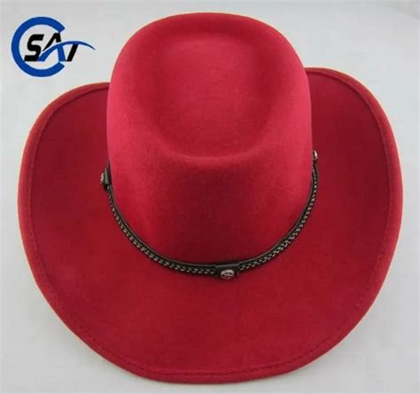 Red Wool Felt Western Cowboy Hats For Women Buy Cowboy Hats For Women