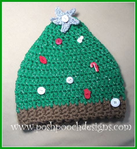 Posh Pooch Designs Silly Christmas Tree Hat Crochet Pattern Posh
