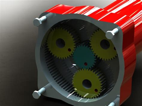 Planetary Gear System With Mechanism Free 3d Model 3d