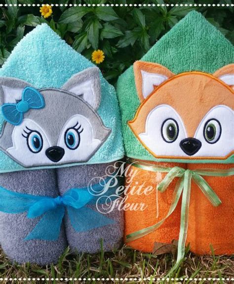 Fox Animal Character Hooded Towel By Craftyhousemouse On Etsy Towel