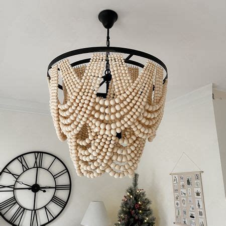 Budget Friendly Beaded Chandelier From Walmart Pottery Barn Dupe