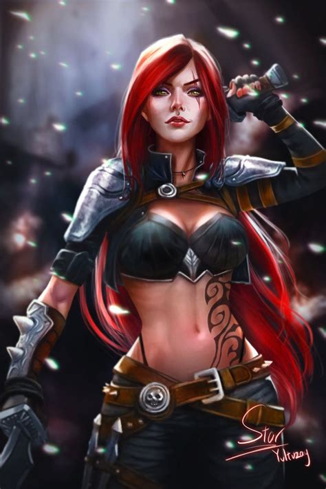 Katarina By Yultuzay League Of Legends Characters Fantasy Art Women