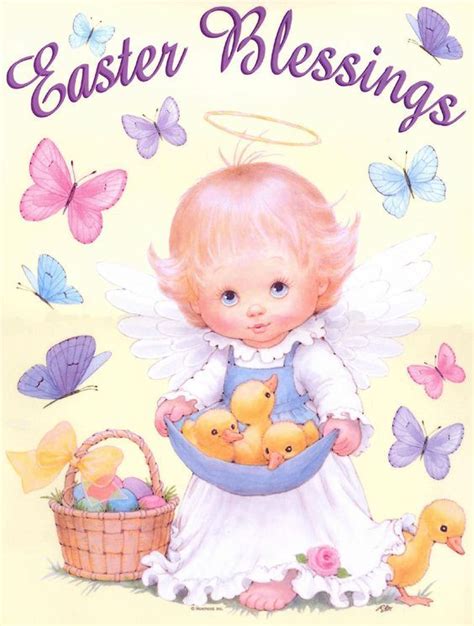 Cute Angel Easter Blessings Image Pictures Photos And