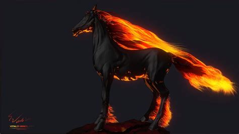 Digital Image Firehorsr By Viataly Sokol Via Deviantart Fire Horse