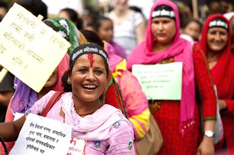 Nepal Kathmanddu Protest Women Equal Rights