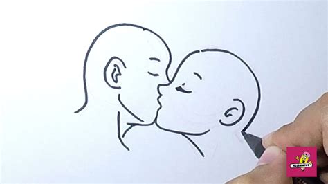 How To Draw People Kissing Step By Step Youtube
