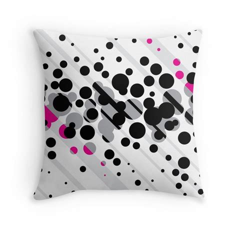 Black And Grey Dotted Pattern With Diagonal Stripes And Pink Accents