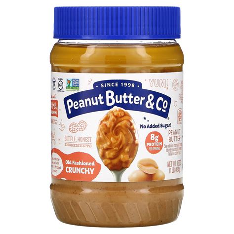 Peanut Butter And Co 昔馴染みのクランチーで100％天然クランチーピーナッツバター、16 Oz 454 G