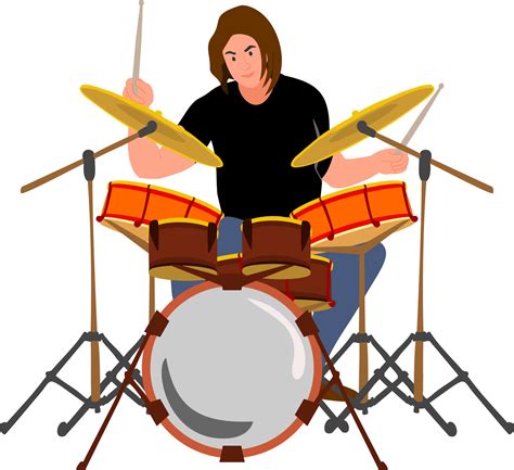 One Man Band Drummer Clipart
