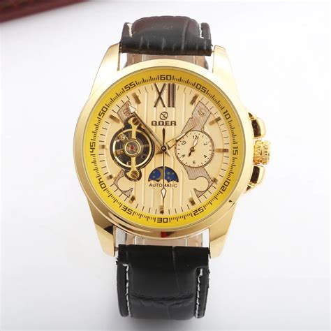Relogio Masculino Goer Mens Watches Top Brand Luxury Leather Strap