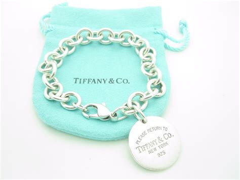 Please Return To Tiffany And Co Sterling Silver Round Tag