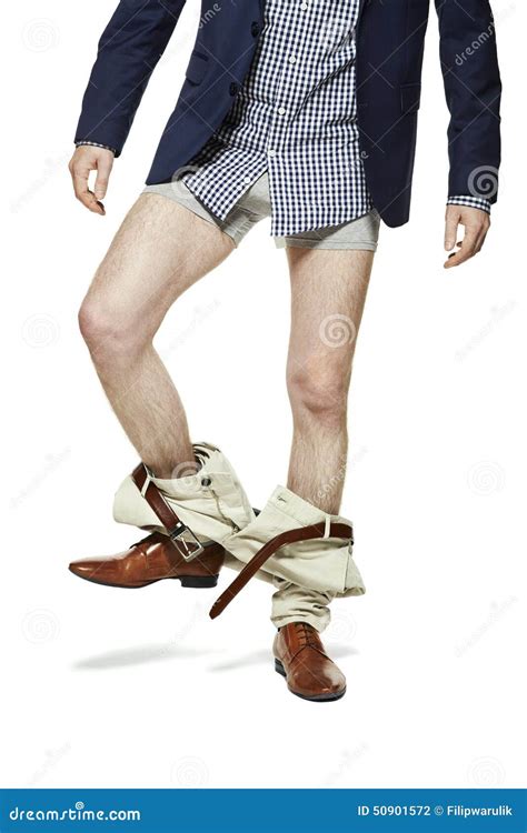 Taking Off The Pants Stock Photo Image