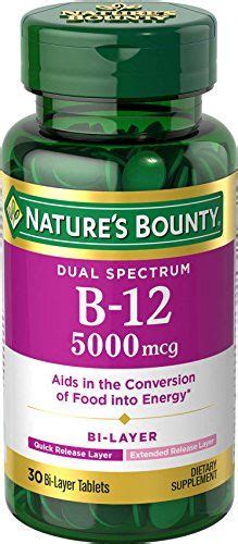 Vitamin B12 By Natures Bounty Dual Layer Dietary Supplement Quick