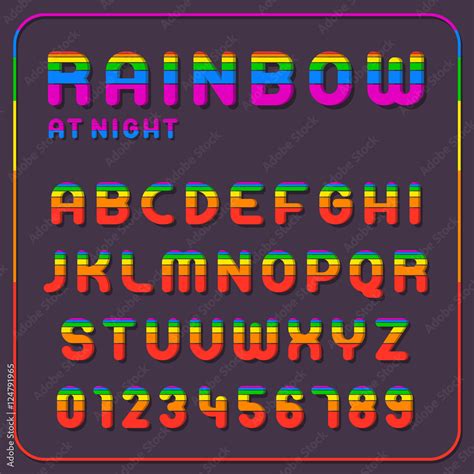 Complete Set Of Rainbow Alphabet Letters Vector De Stock Adobe Stock