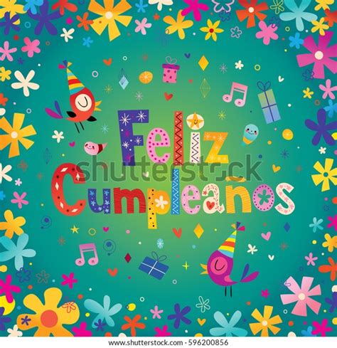 Feliz Cumpleanos Happy Birthday In Spanish Card Illustration Zohal