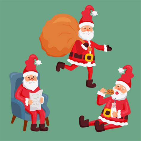 70 Santa Eating Cookies Stock Illustrations Royalty Free Vector