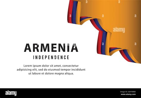 Armenia Flag State Symbol Isolated On Background National Banner