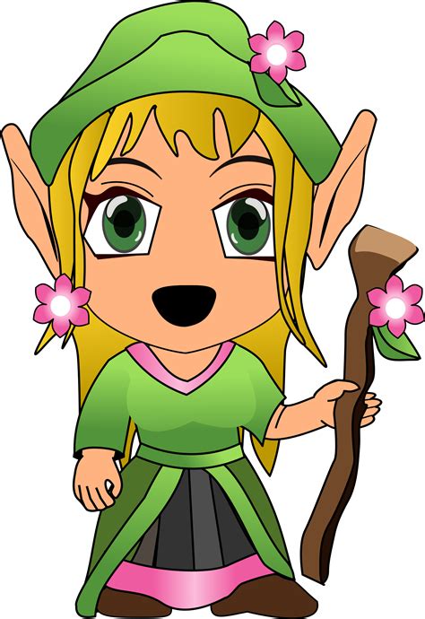 Girl Elf Vector Clipart image - Free stock photo - Public Domain photo png image