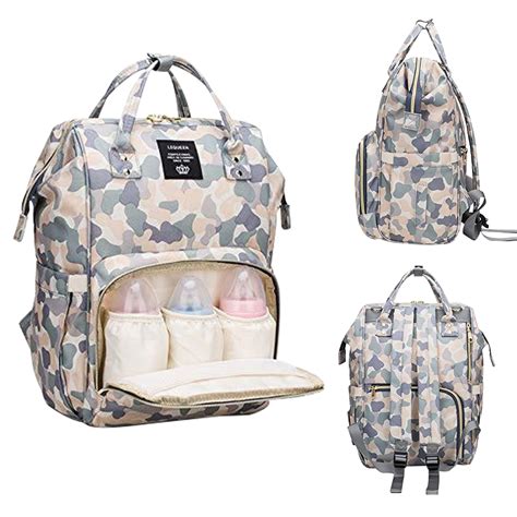 Camouflage Baby Diaper Bag Backpack Mummy Maternity Nappy Bag Large