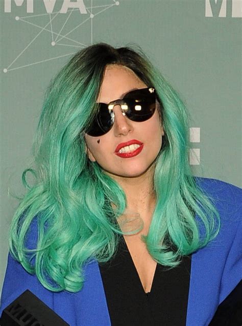 Lady Gaga Lady Gaga Hair Hair Styles Mint Hair