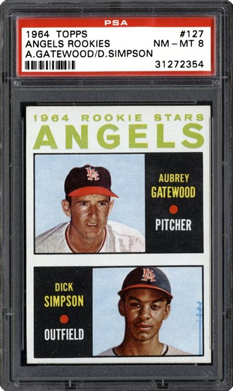 1964 Topps Angels Rookies Aubrey Gatewooddick Simpson Psa Cardfacts®