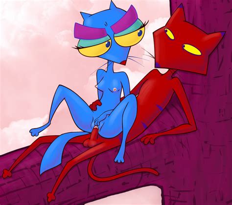 Rule 34 Anthro Blue Fur Breasts Cartoon Network Cat Courage The