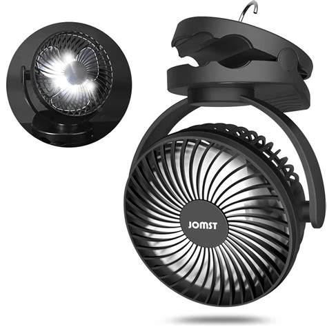 Jomst Portable Camping Fan Led Lantern 4 Speeds Personal Silent Mini