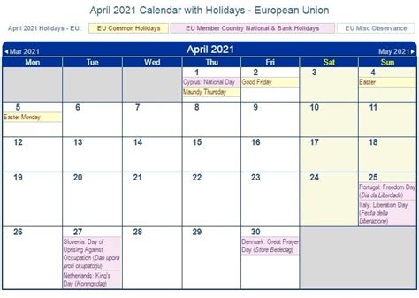 April Calendar 2021 With Holidays Free Printable Calendar Monthly