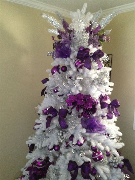 2016 Moms Purple And Silver Christmas Tree My Mother Passed Away In