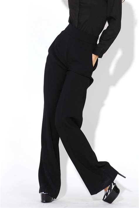 Formal Black Long Loose Lady Dress Pants Office Fashion Suit Pant For