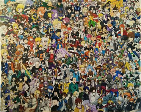 Pintura De Collage De Anime Anime Collage Wallpaper 1552x1237