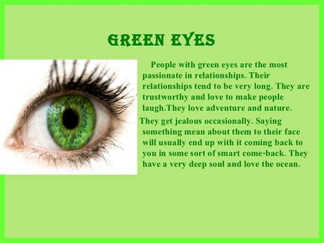 What Does Your Eye Color Say About You Green Eyes Facts Eye Color