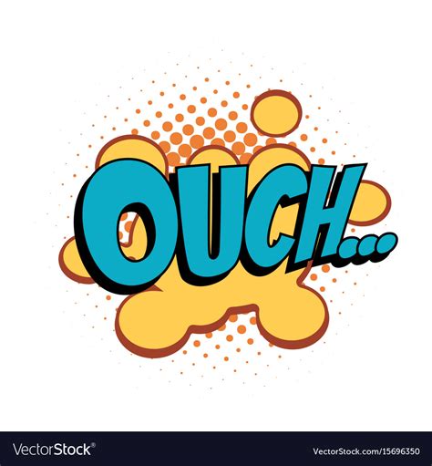 Ouch Comic Word Royalty Free Vector Image Vectorstock