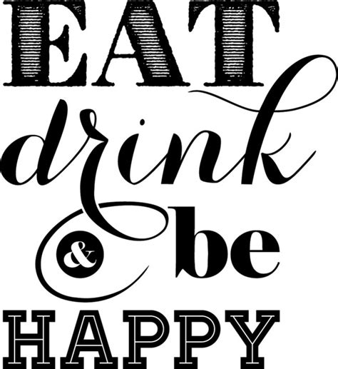 Sometimes doesn't work in browser. Eat Drink Be Happy Kitchen Quote Wall Sticker - Decor
