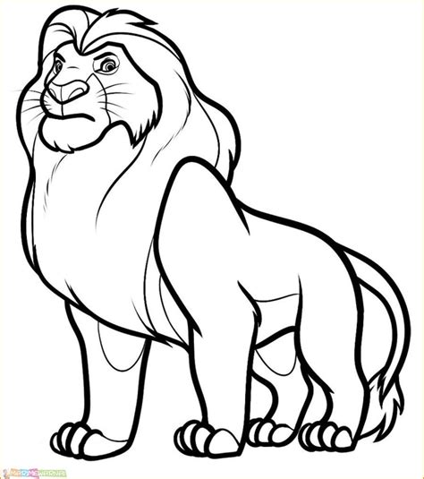 Gambar Singa Kartun Denah