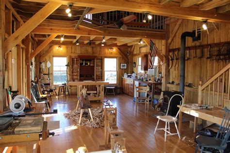 Timberframe Wood Shop With Wood Stove Woodworking Furniture Plans